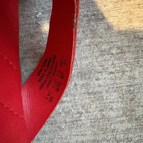 Franco Sarto Red Leather Sandals - Picture 3 of 4